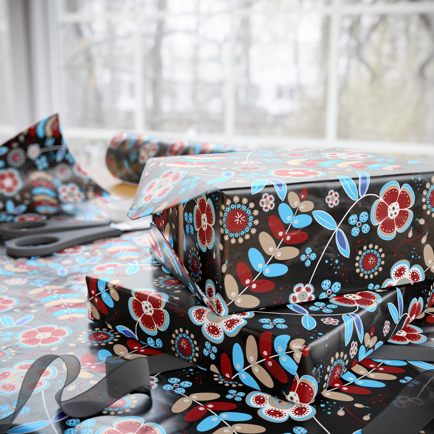 Floral Design Wrapping Paper - Perfect for Gifts, Birthdays, Holidays, DIY Crafts, and Special Occasions
