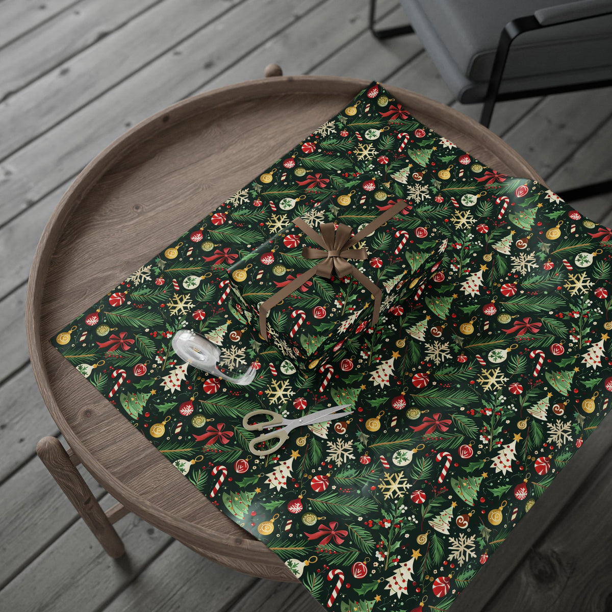 Festive Holiday Wrapping Paper, Christmas Gift Wrap, Eco-Friendly Wrapping, Seasonal Decoration, Unique Gift Presentation