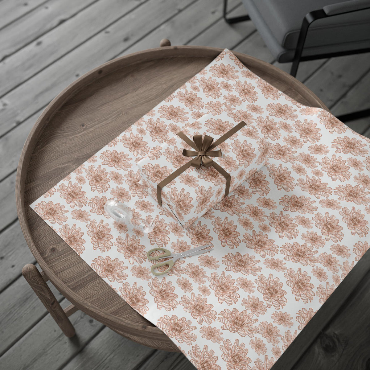Elegant Floral Wrapping Paper, Gift Wrap for Birthdays, Weddings, Anniversaries, Holidays, Eco-Friendly Gift Wrap