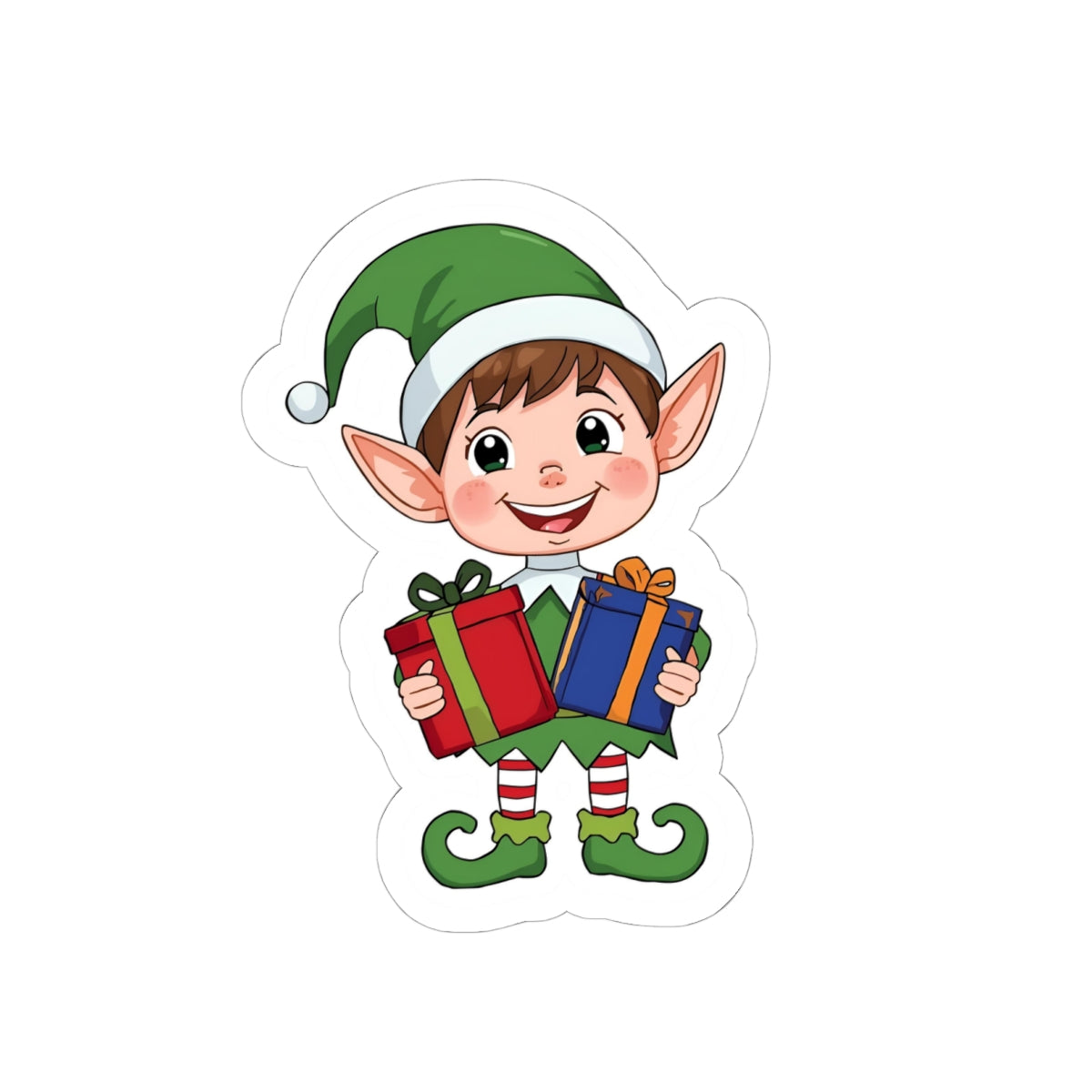 Whimsical Elf Stickers - Perfect for Christmas Decor, Gift Wrapping, Scrapbooking, Holiday Cards, Kid-Friendly Crafts