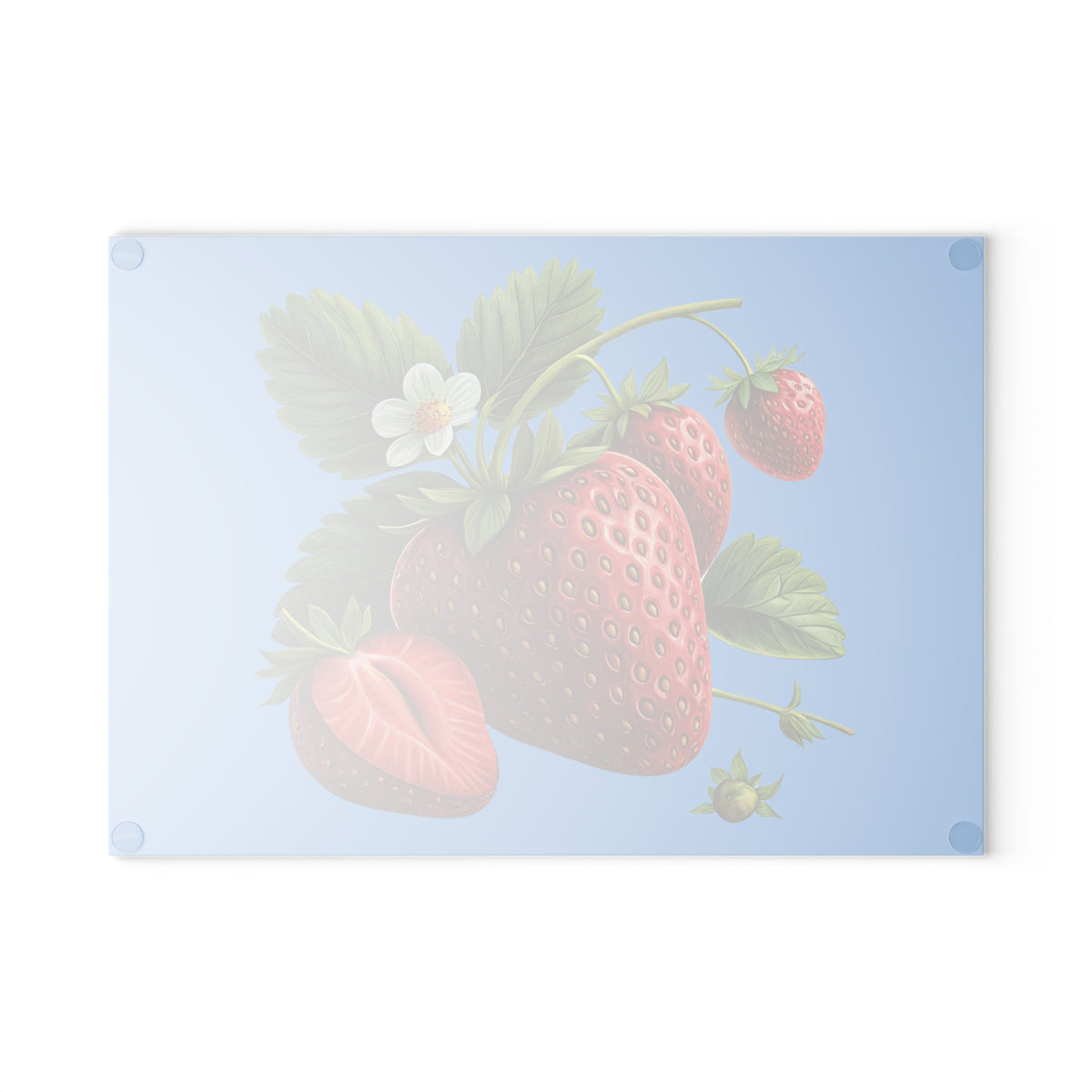 Strawberry Glass Cutting Board, Kitchen Decor, Farmhouse Style, Gift for Chefs