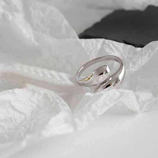 Handmade Rings 925 Sterling Silver Band Ring Adjustable Open Knuckle Rings Thumb