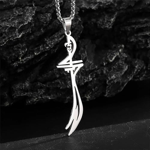 Classic Stainless Steel Islamic Muslim Zulfikar Imam Ali Sword Pendant Necklace for Men Women Fashion Lucky Religious Jewelry