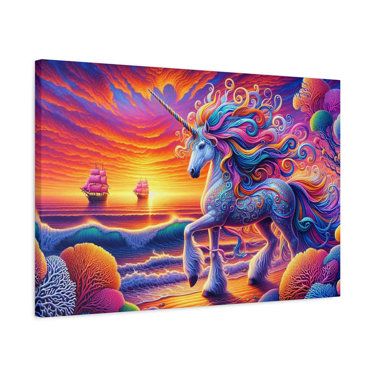 Matte Canvas, Stretched, 1.25" Unicorn