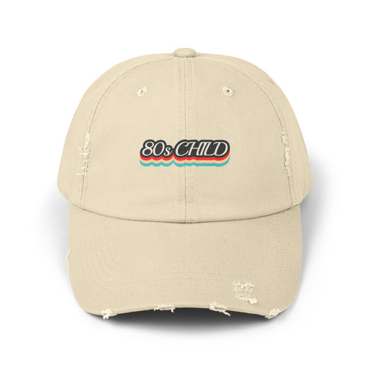 Unisex Distressed Cap- 80s child