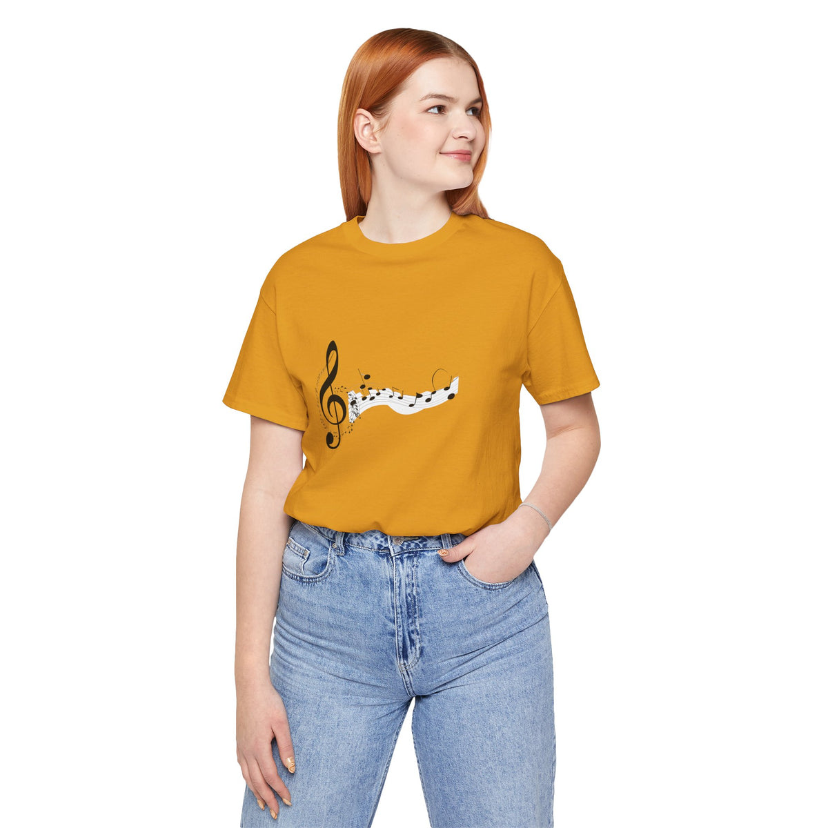 Musical Notes Short Sleeve Tee for Music Lovers