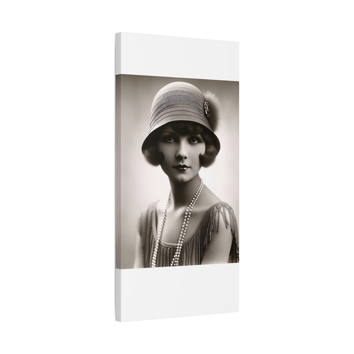 Vintage 1920s Flapper Portrait Canvas