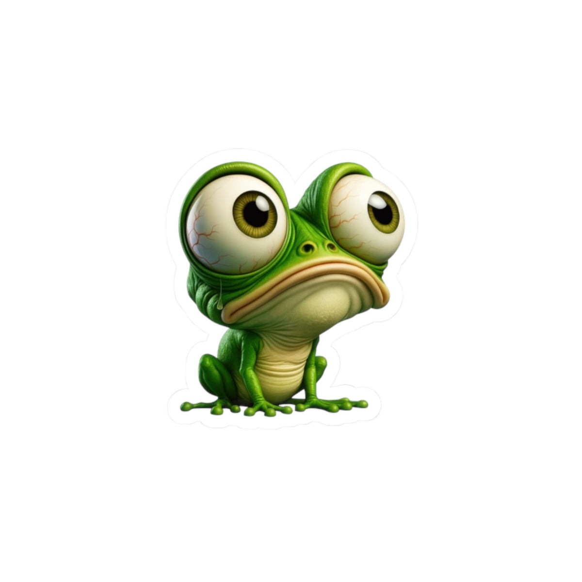 Playful Frog Kiss-Cut Stickers - Perfect for Laptops and Water Bottles