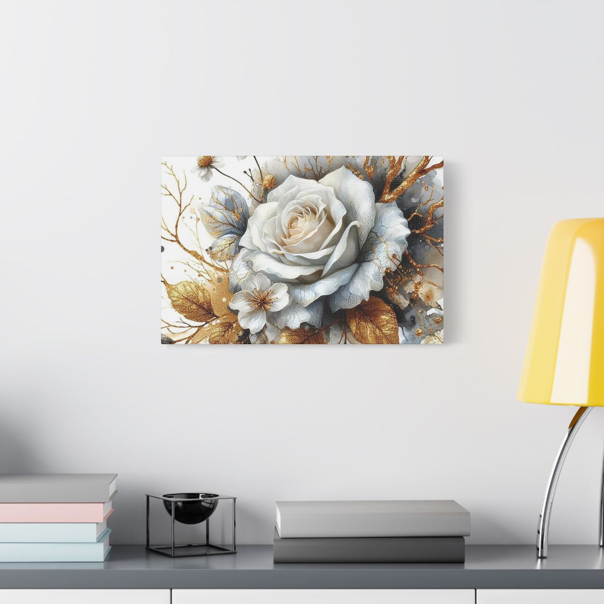 Matte Canvas, Stretched, 1.25" - Gold and Black