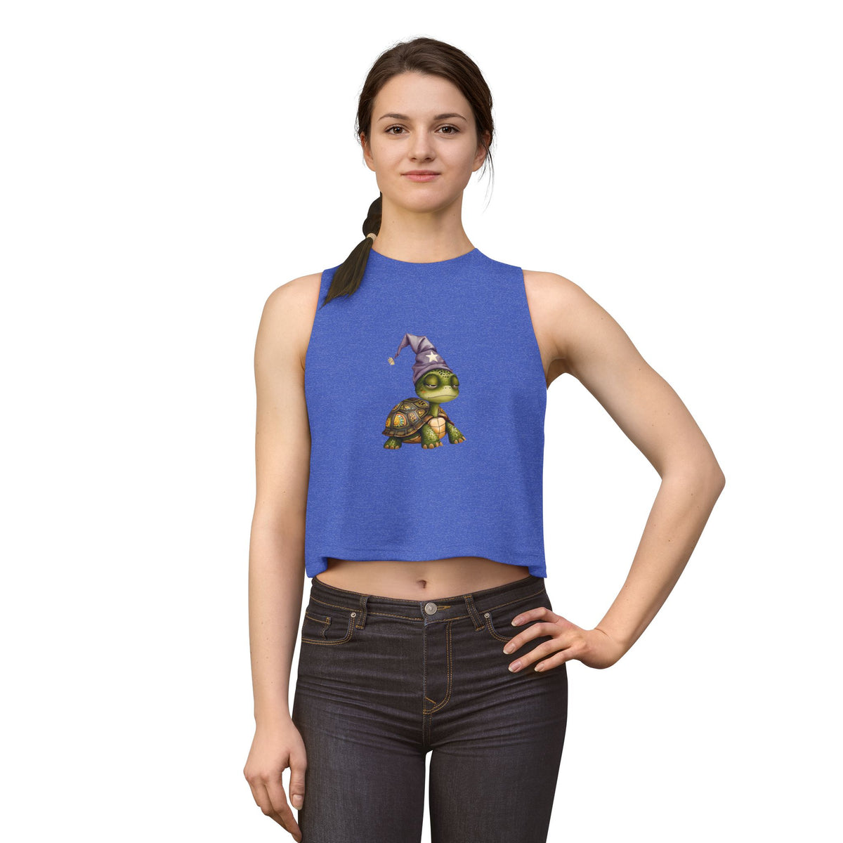 Turtle Wizard Crop Top — Cute Magical Turtle Graphic Tank