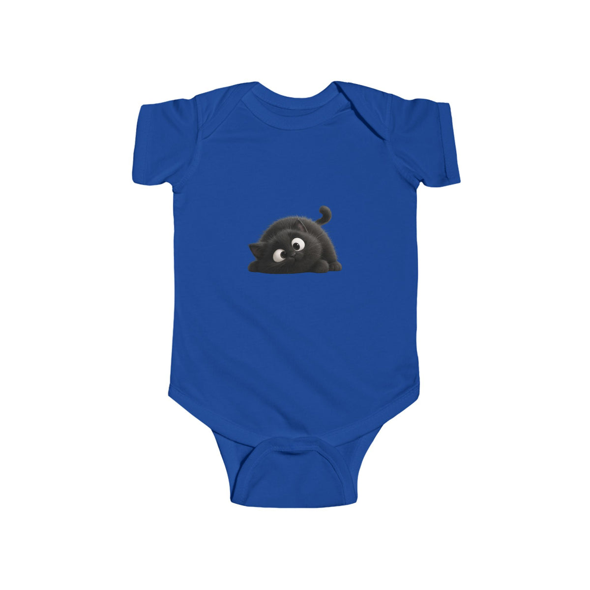 Cute Black Kitten Infant Bodysuit — Playful Baby Onesie