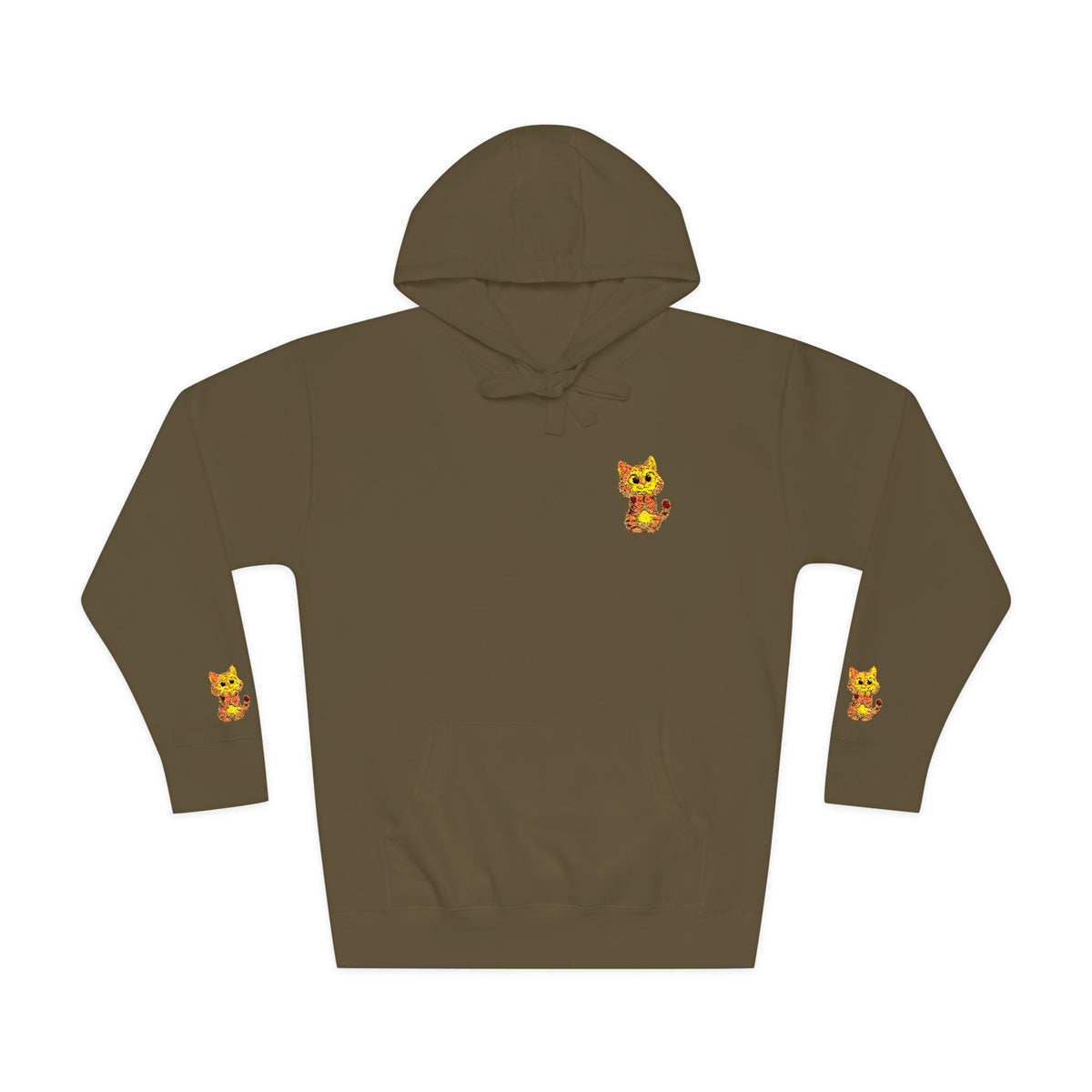 Cozy Fleece Hoodie with Cute Animal Design, Unisex Sweatshirt for Casual Outings, Gifts for Animal Lovers, Perfect for Fall and Winter