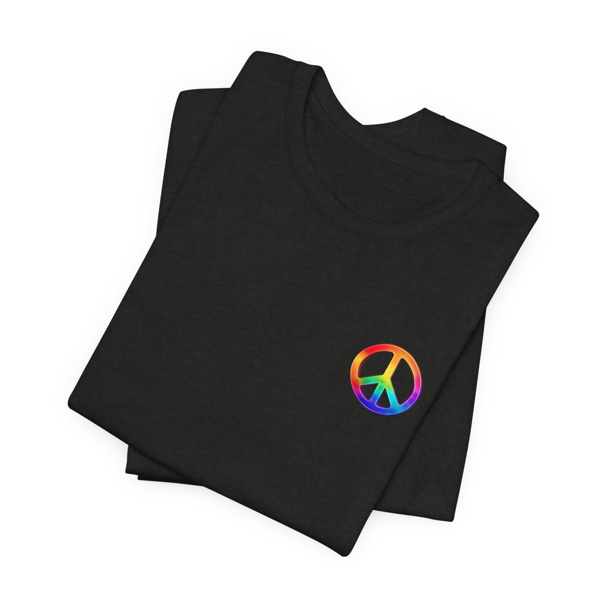 Peace Sign Tie-Dye Tee — Rainbow Hippie Peace Symbol T-Shirt