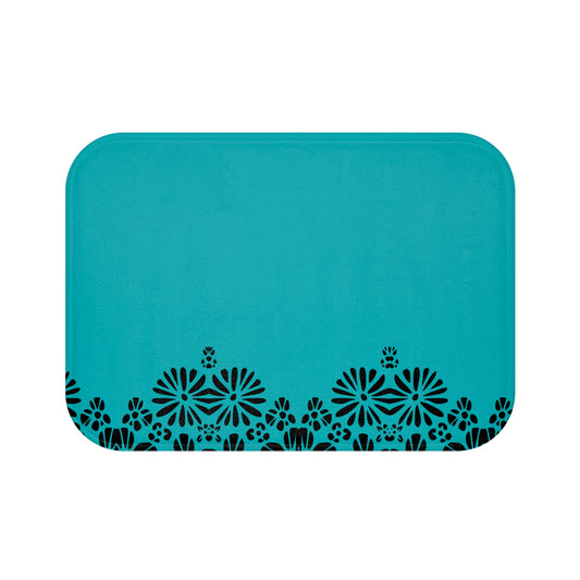 Floral Elegance Bath Mat - Chic Bathroom Decor, Home Spa Essentials, Gift for Her, Modern Design, Cozy Comfort