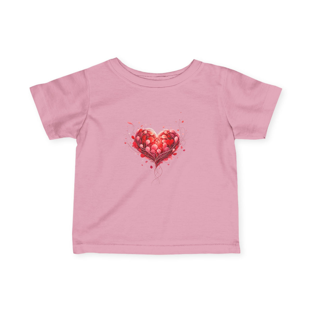 Infant Tee with Watercolor Heart – Baby Valentine Shirt