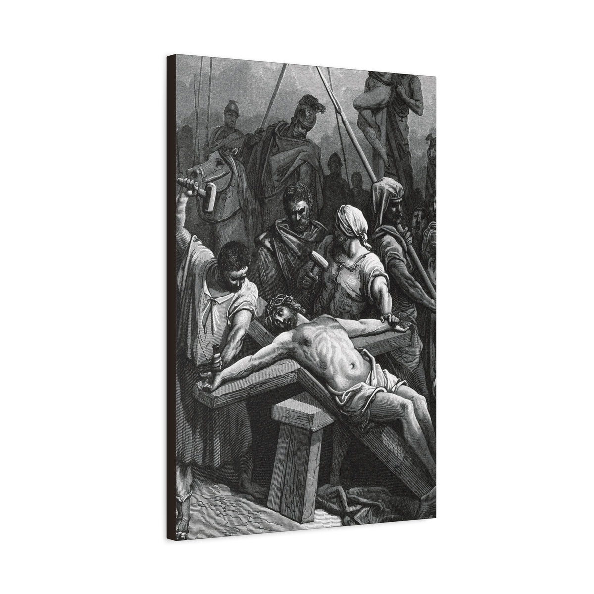 Crucifixion Art Matte Canvas Print – Stretched Religious Wall Decor