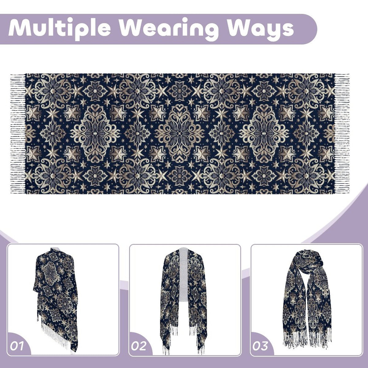 Cashmere-like Tassel Scarf