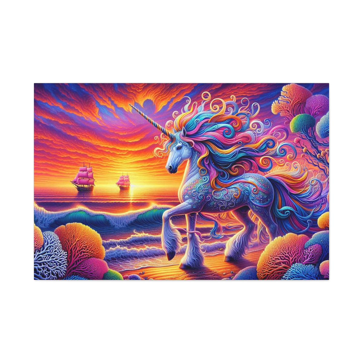 Matte Canvas, Stretched, 1.25" Unicorn