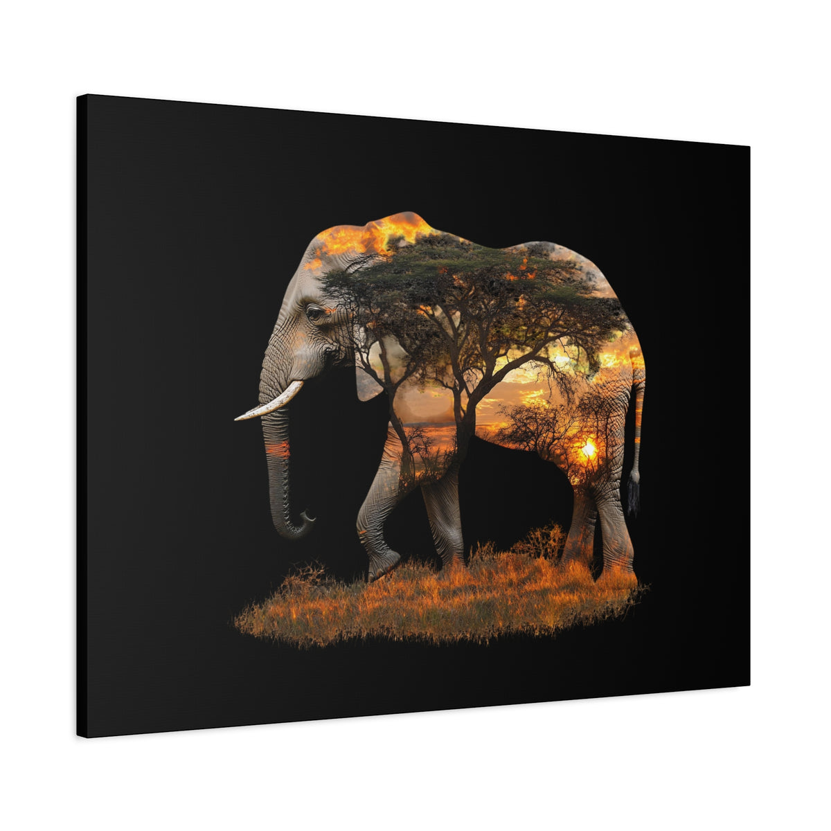 Elephant Tree Matte Canvas Art