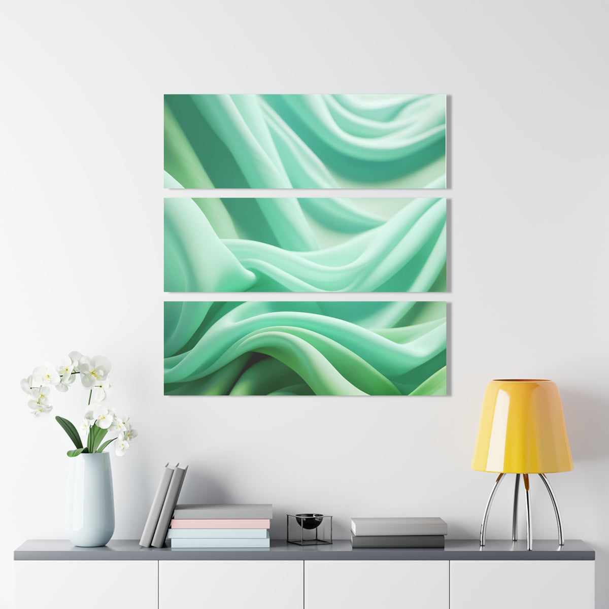 Elegant Mint Acrylic Print Triptych, Modern Wall Art, Home Decor, Minimalist Decor, Gift for Any Occasion
