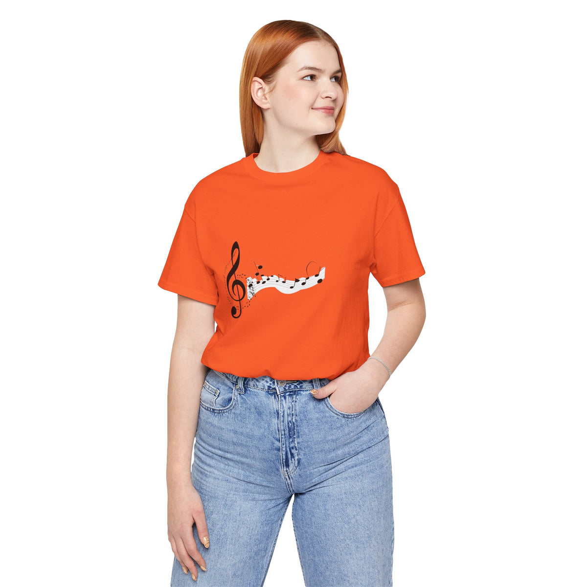 Musical Notes Short Sleeve Tee for Music Lovers