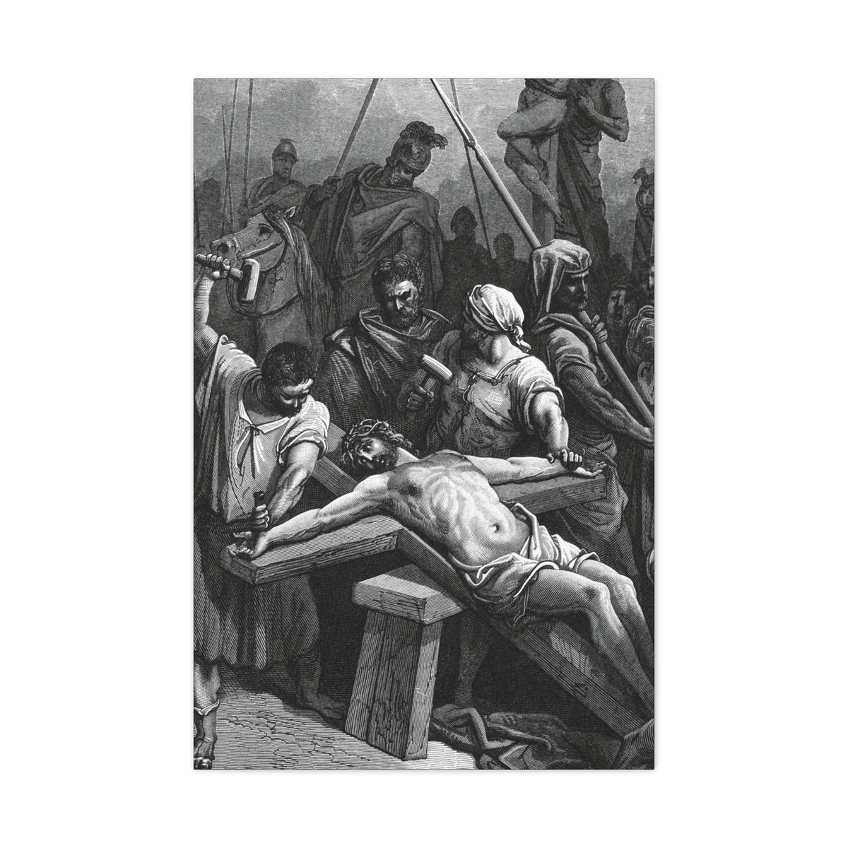 Crucifixion Art Matte Canvas Print – Stretched Religious Wall Decor