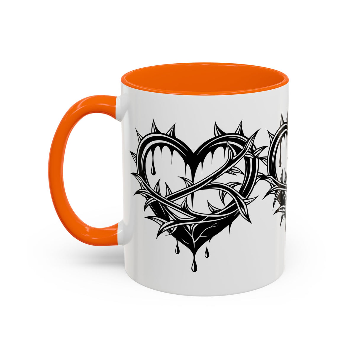 Gothic Heart Mug, Unique Art Coffee Cup for Gifting, Gothic Home Decor, Perfect for Friends, Gothic Style Drinkware
