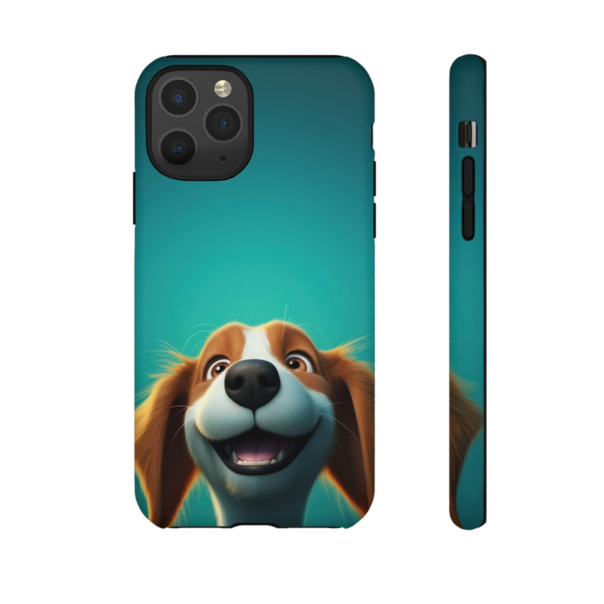 Happy Dog Phone Case — Cute Cartoon Puppy Protective Phone Cover