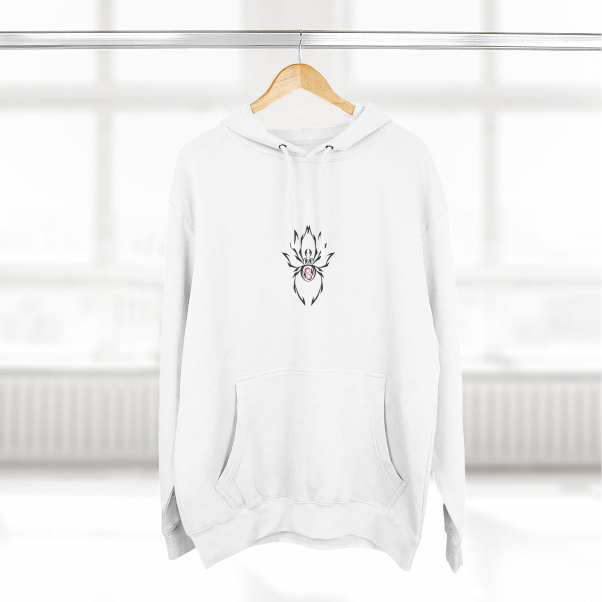 Cozy Spider Fleece Hoodie - Spooky Fashion, Unisex Casual Wear, Halloween Gift, Fall Fashion, Comfortable Layering