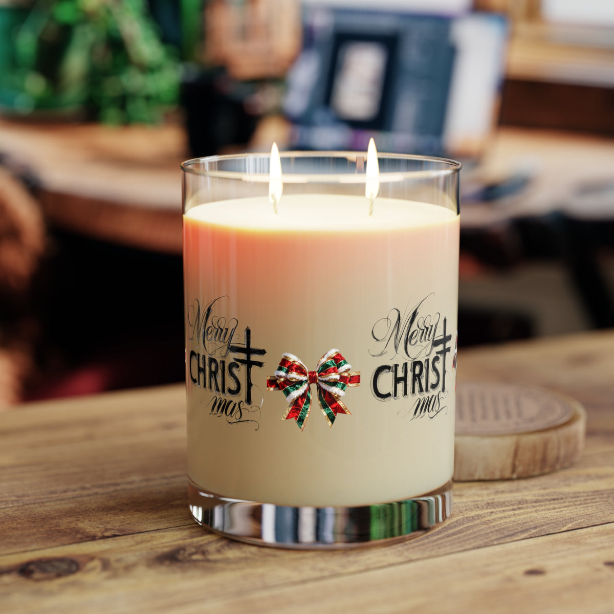 Christmas Scented Candle - Merry Christmas Decor, Holiday Gift, Aromatherapy, Home Fragrance, Festive Ambiance
