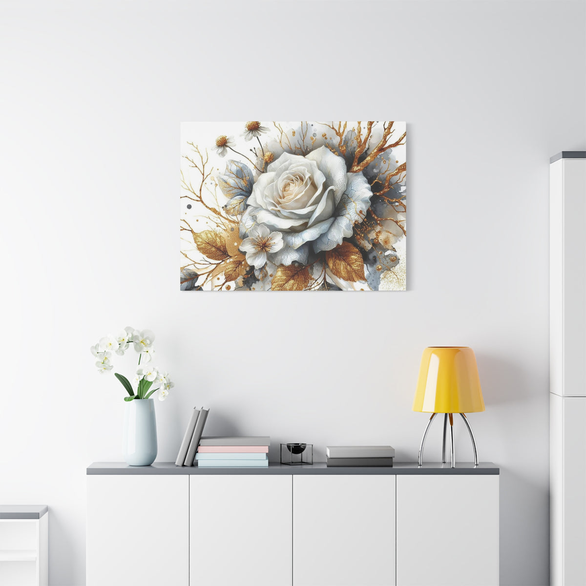 Matte Canvas, Stretched, 1.25" - Gold and Black