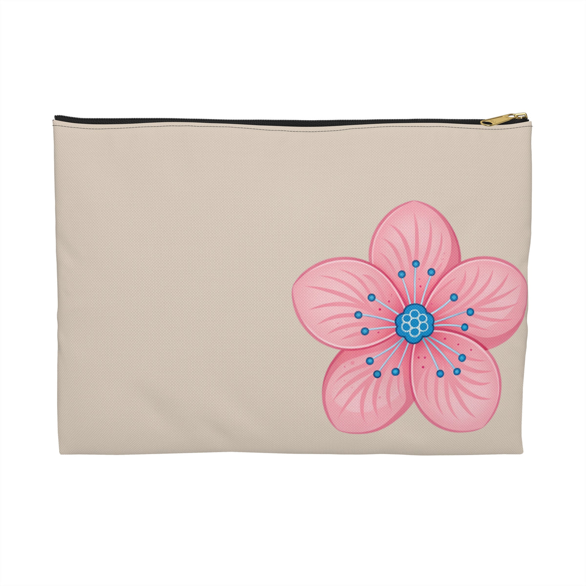 Floral Accessory Pouch - Pink Flower Makeup Bag, Travel Organizer, Gift for Her, Summer Essentials, Cute Storage