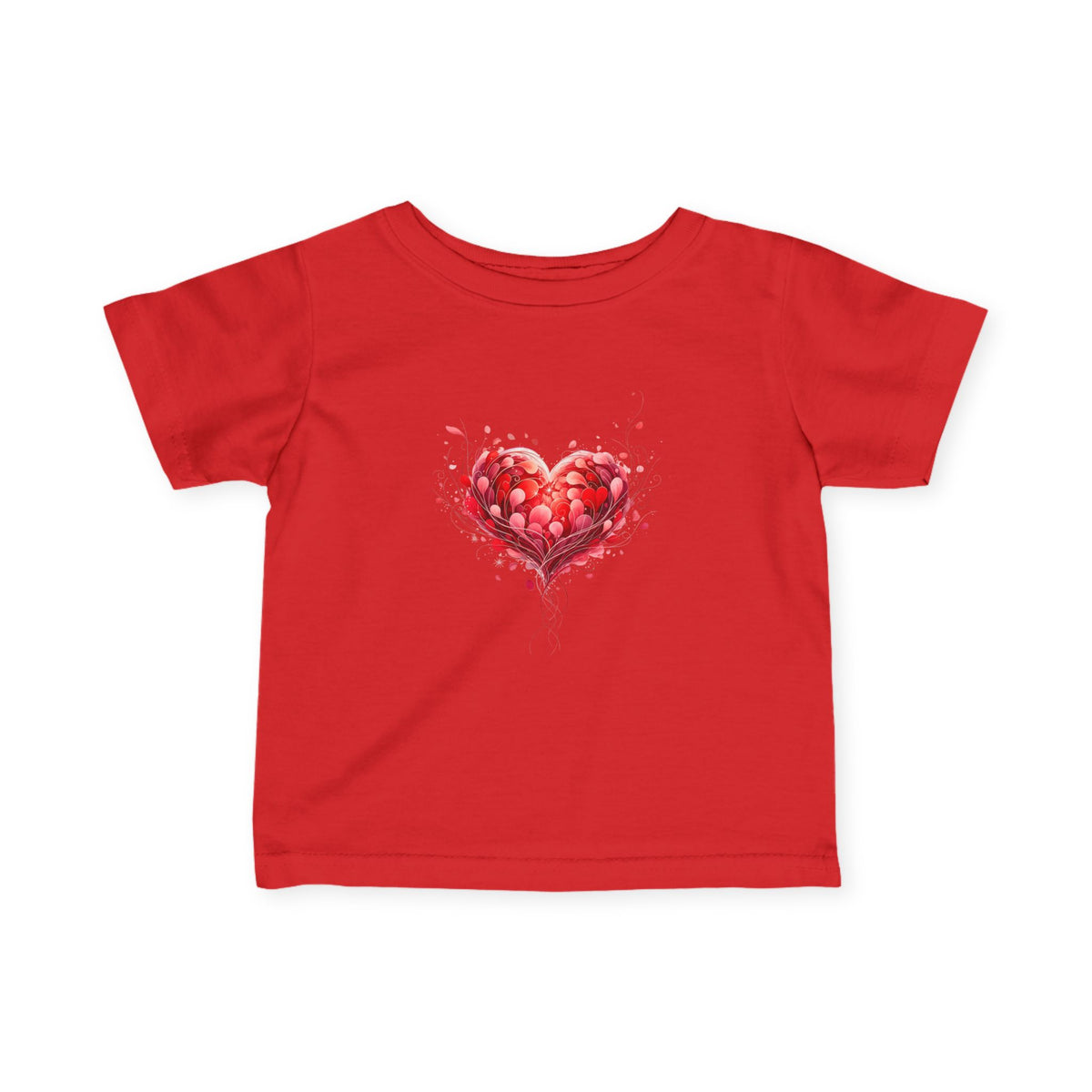 Infant Tee with Watercolor Heart – Baby Valentine Shirt