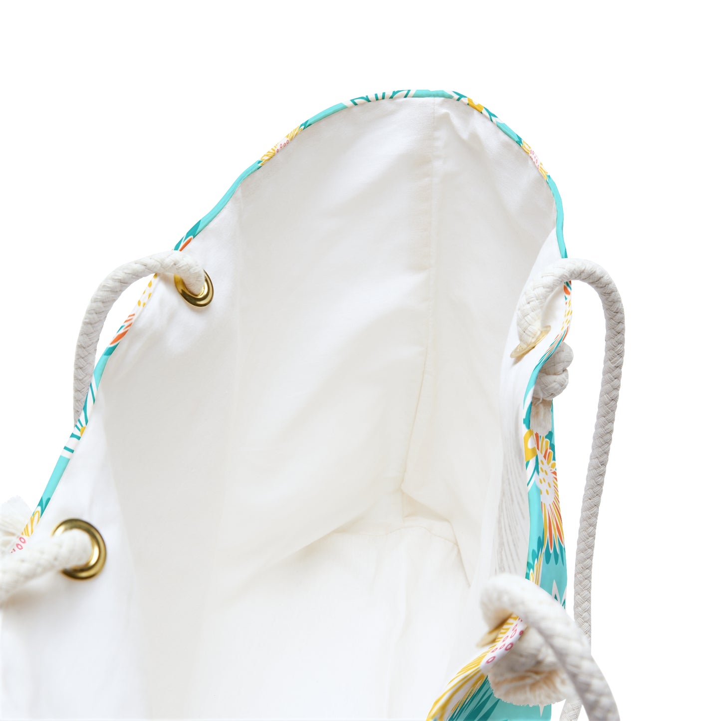 Floral Burst Weekender Bag — Turquoise Travel Tote