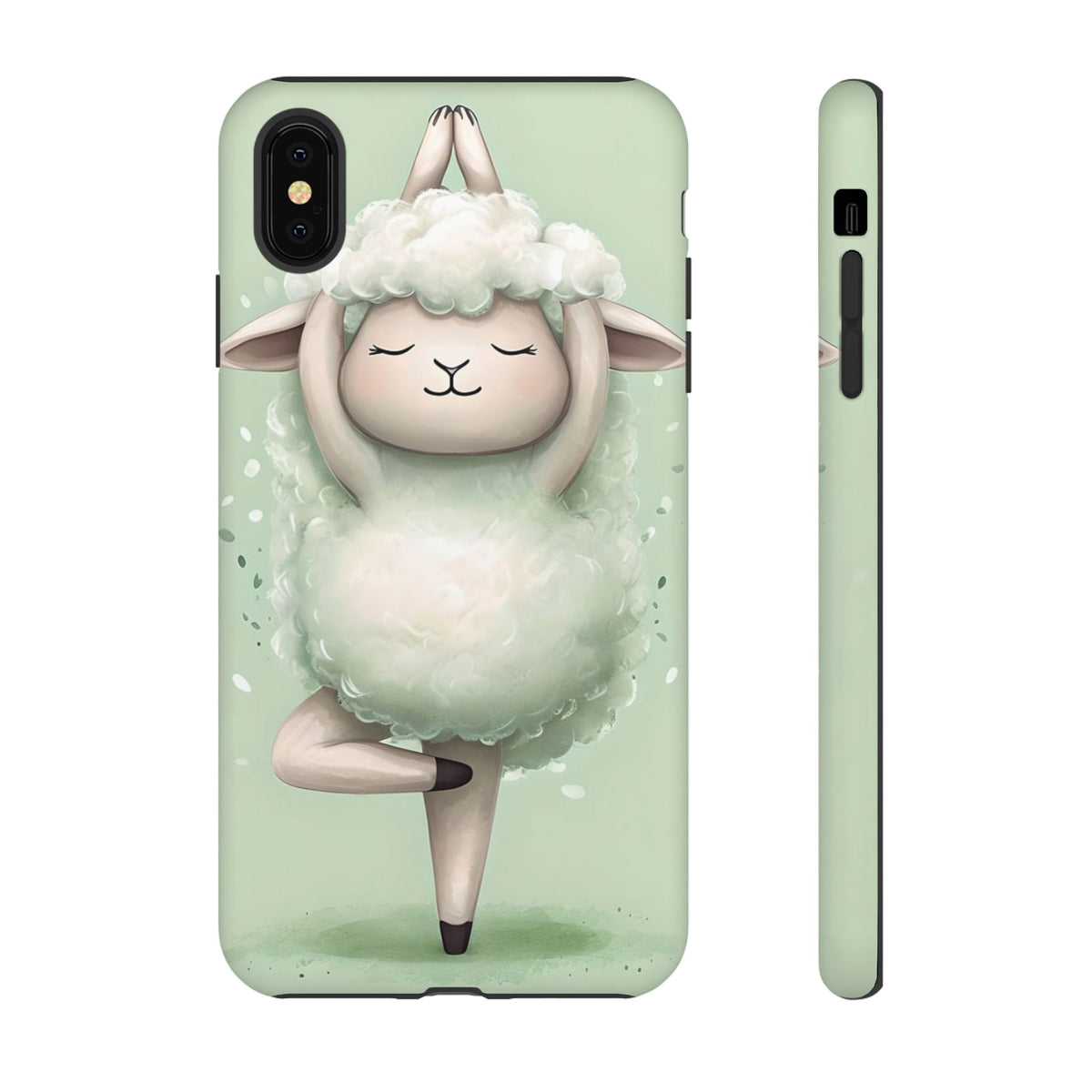 Cute Yoga Sheep Phone Case — Pastel Lamb Ballerina Protective Cover