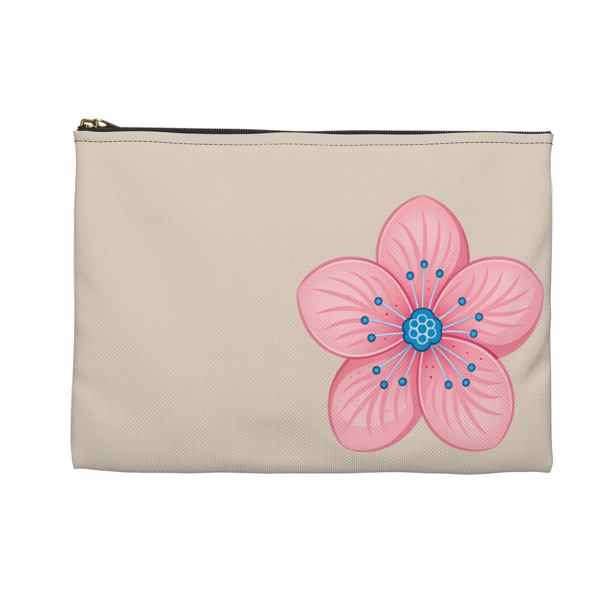 Floral Accessory Pouch - Pink Flower Makeup Bag, Travel Organizer, Gift for Her, Summer Essentials, Cute Storage