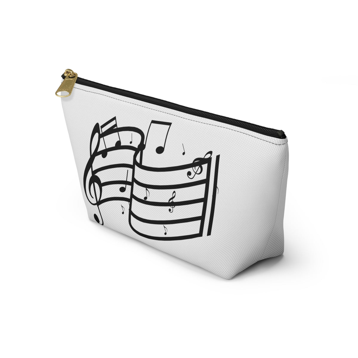 Music Notes Accessory Pouch — T-Bottom Makeup & Gadget Organizer