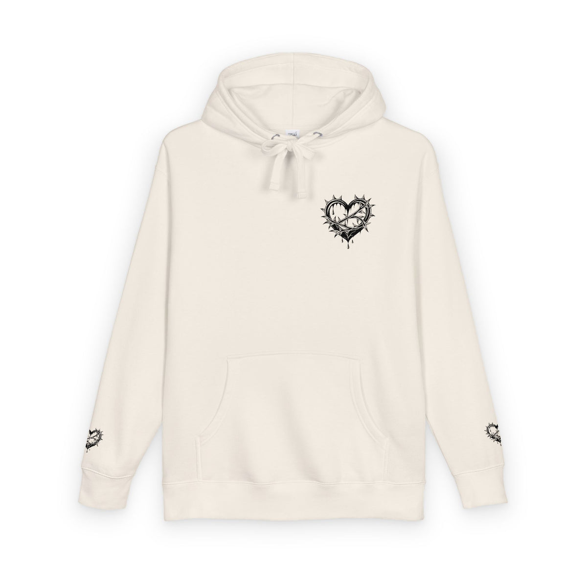 Heartfelt Unisex Fleece Hoodie, Cozy Gift, Casual Wear, Valentine's Day, Romantic Style