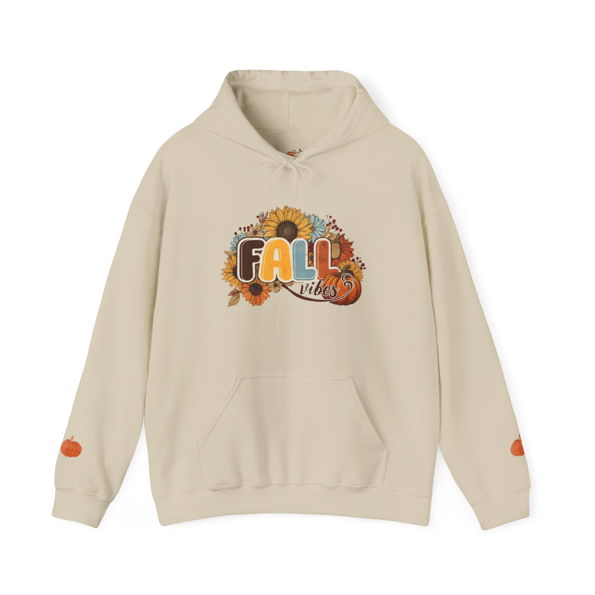 Cozy Fall Vibes Hoodie, Unisex Sweatshirt for Autumn, Pumpkin Design, Perfect for Thanksgiving, Gift for Friends, Seasonal Wear