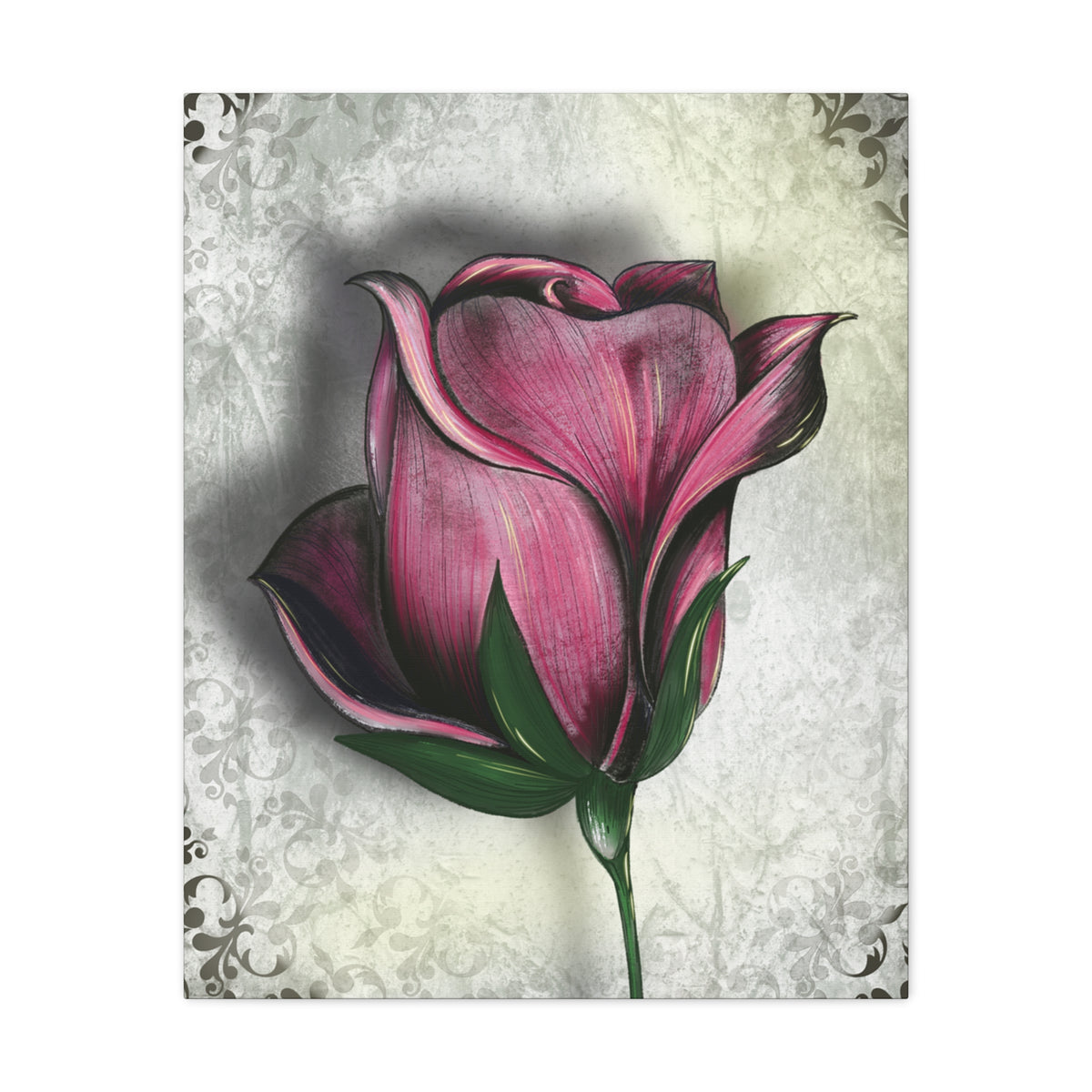 Matte Canvas, Stretched, 1.25" Purple Flowers
