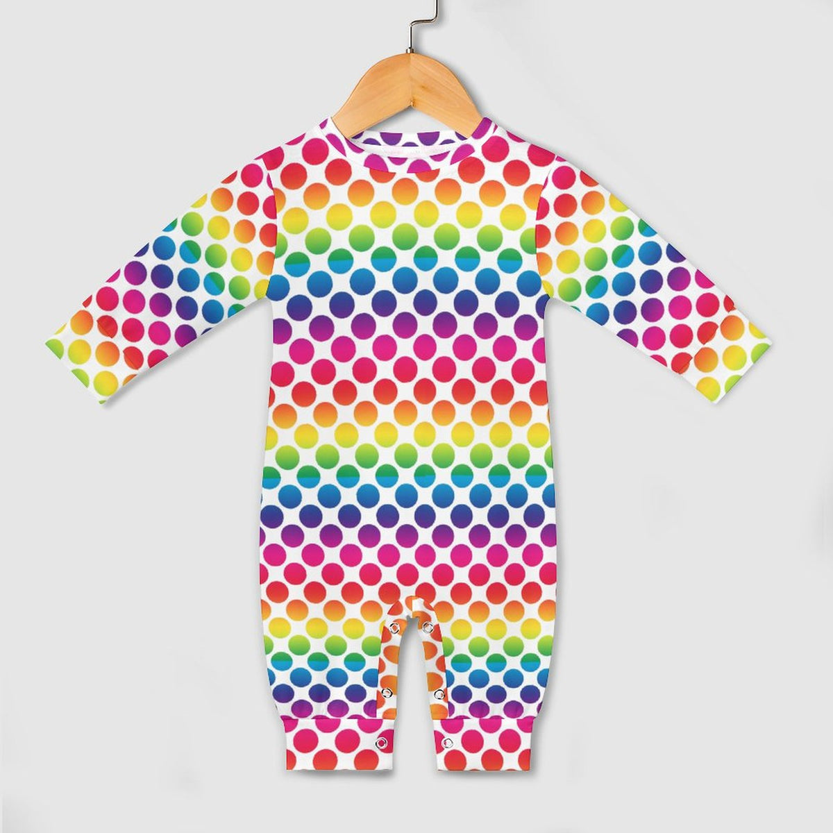 Rainbow Long Sleeve Baby Romper