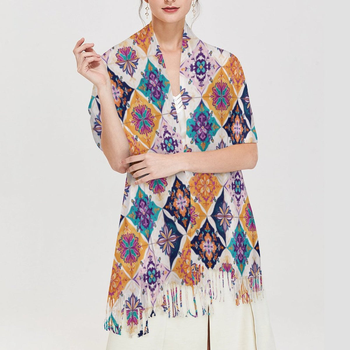 Cashmere-like Tassel Scarf