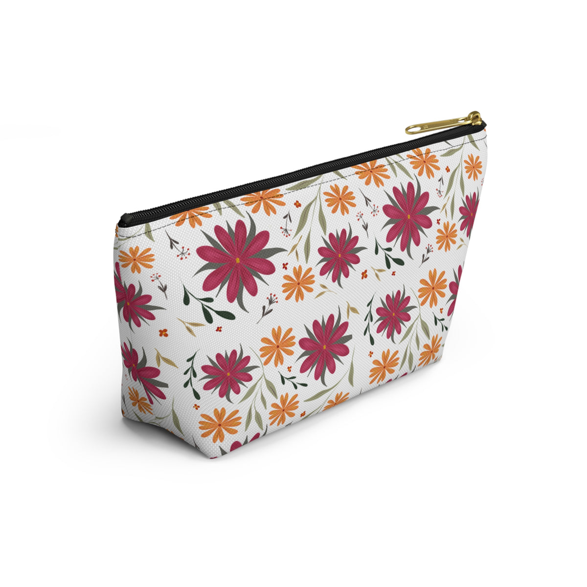 Floral Accessory Pouch - Ideal Travel Makeup Bag, Toiletry Organizer, Gift for Her, Eco-Friendly, Everyday Essentials
