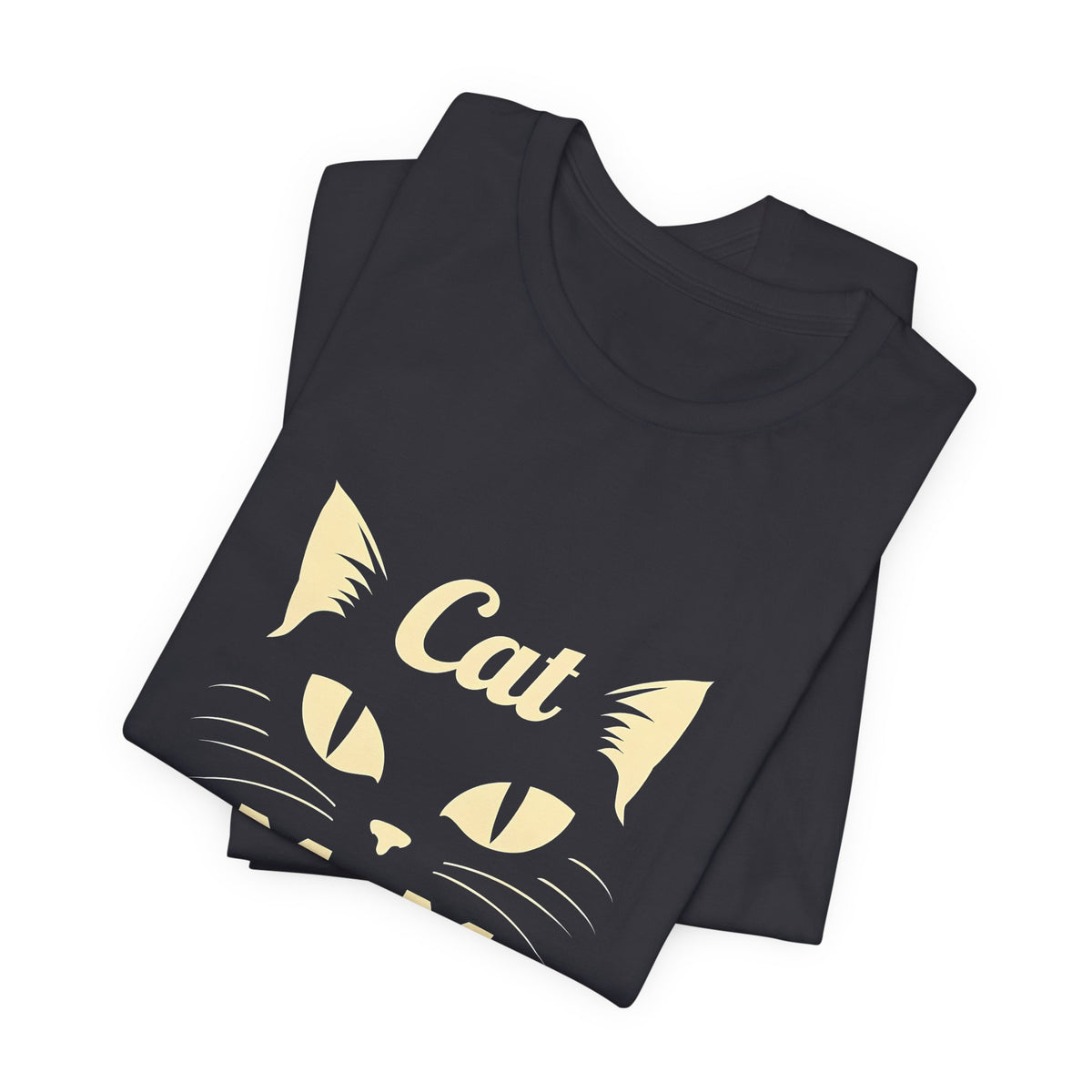 Cat Mom T-Shirt — Cute Cat Face Graphic Tee for Cat Lovers