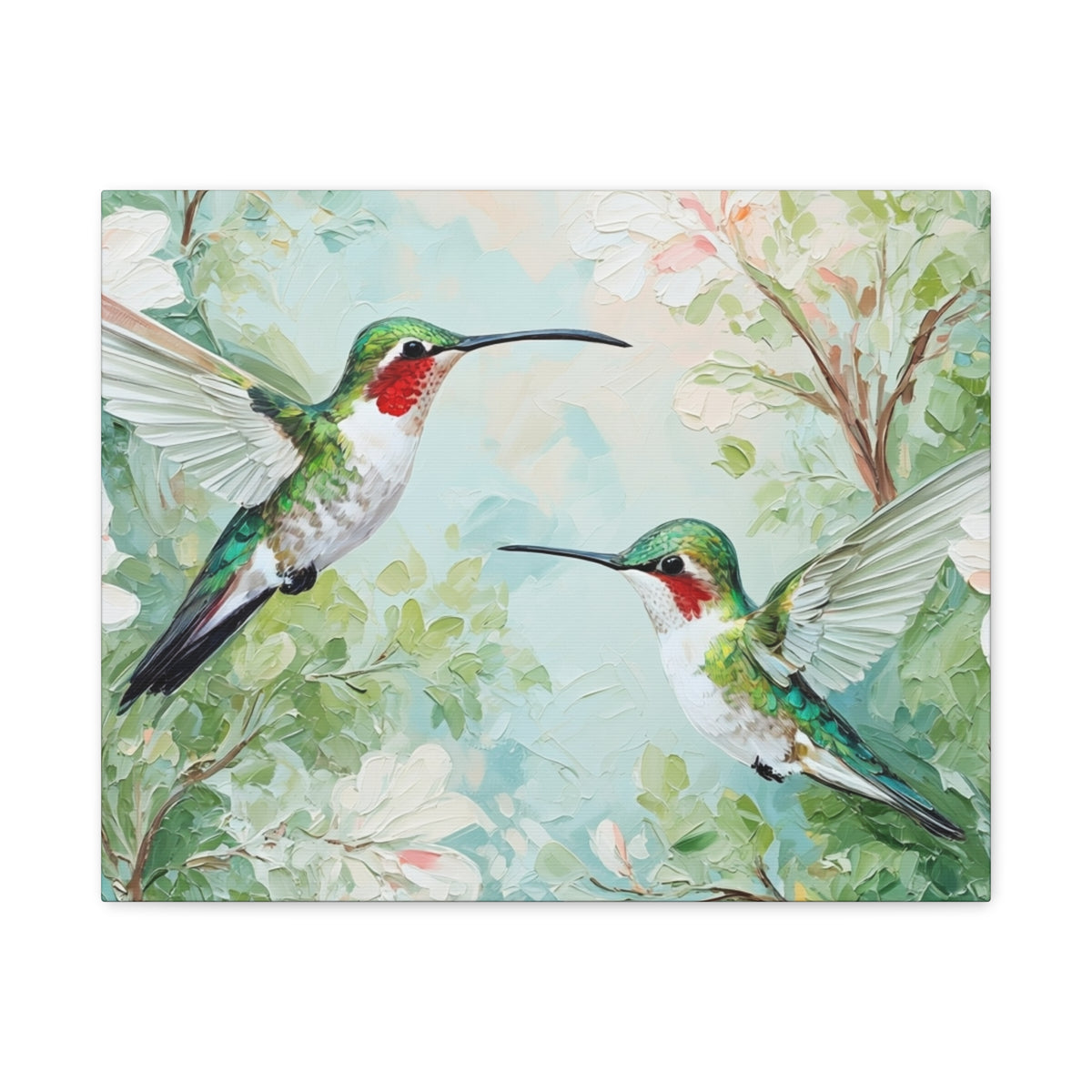 Hummingbird Canvas Wall Art — Stretched Matte Nature Print