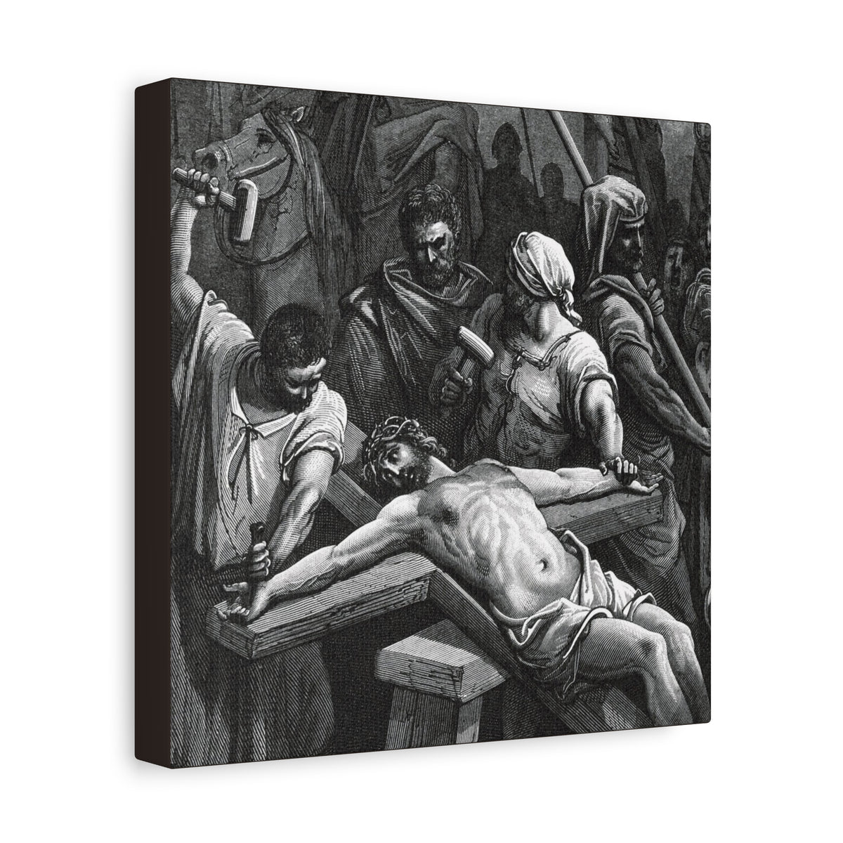 Crucifixion Art Matte Canvas Print – Stretched Religious Wall Decor