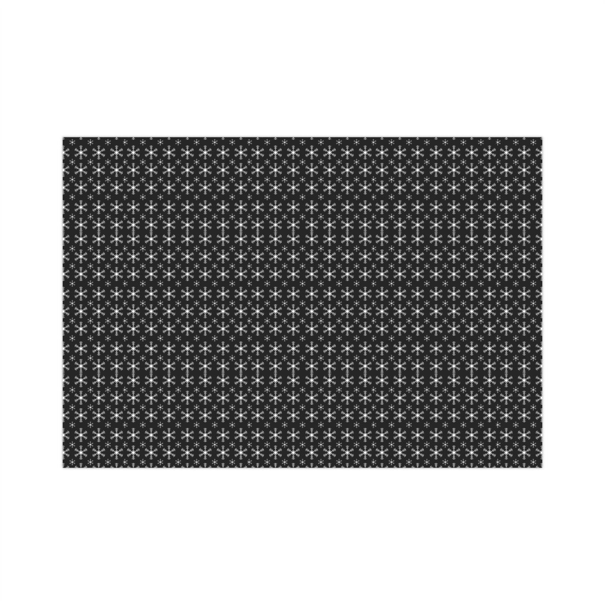Elegant Snowflake Gift Wrap Papers, Holiday Gift Wrap, Christmas Wrapping Paper, Winter Party Supplies, Black and White Wrapping