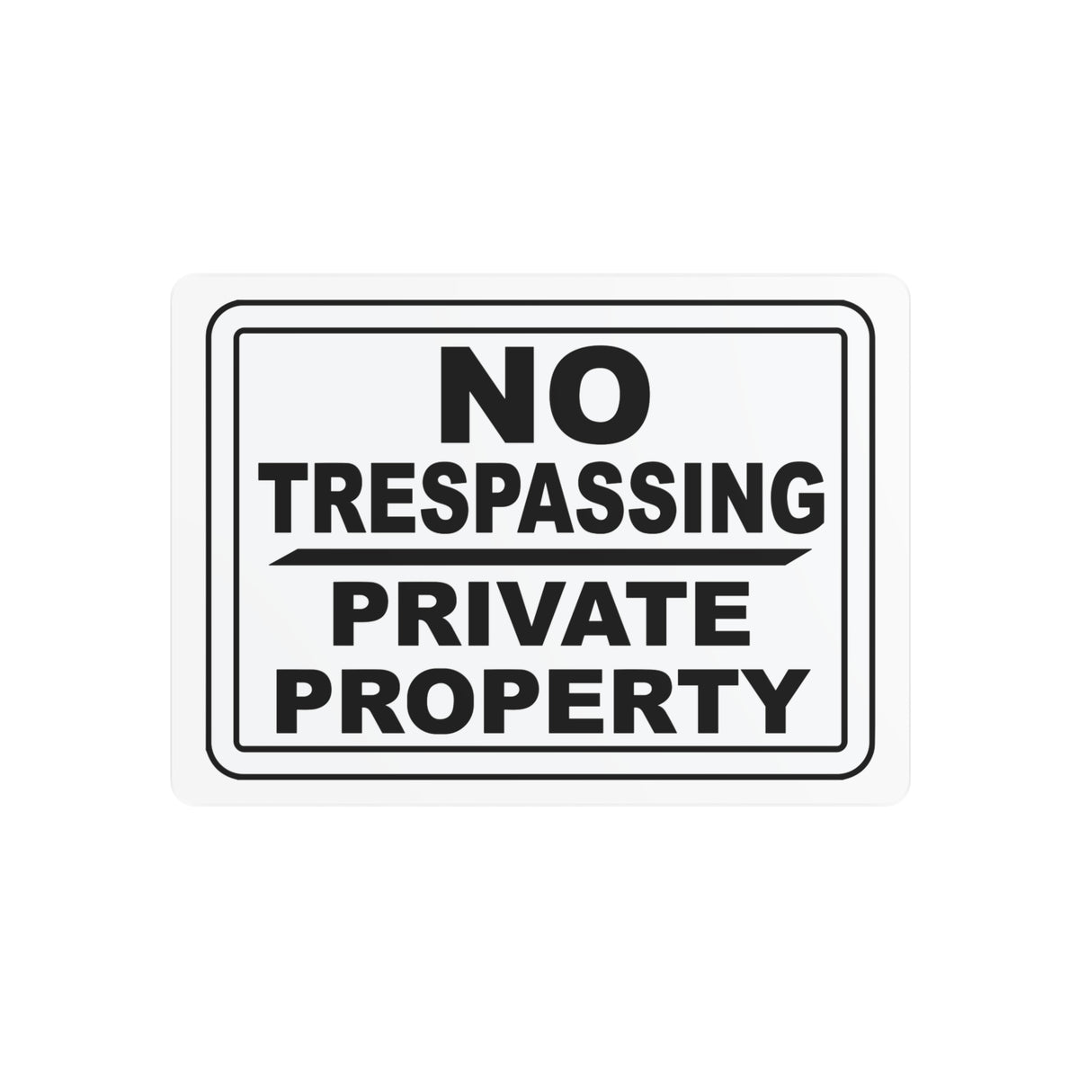 Metal Art Sign - 'No Trespassing' Decorative Home Security Sign, Rustic Home Decor, Yard Sign, Gift for New Homeowners, Protection Sign