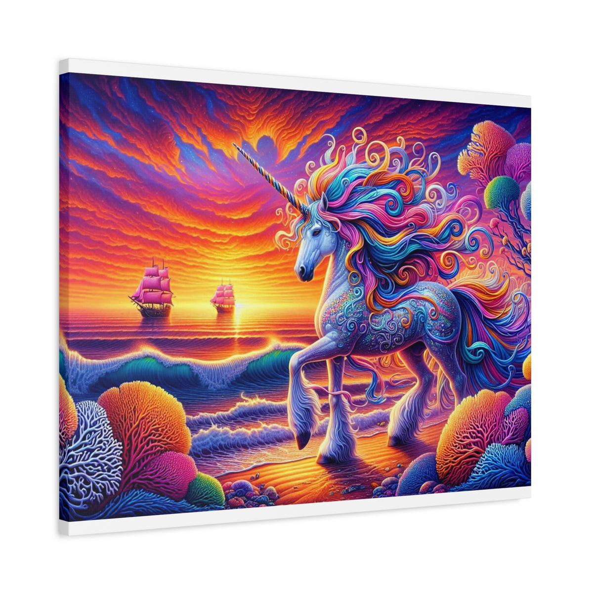 Matte Canvas, Stretched, 1.25" Unicorn