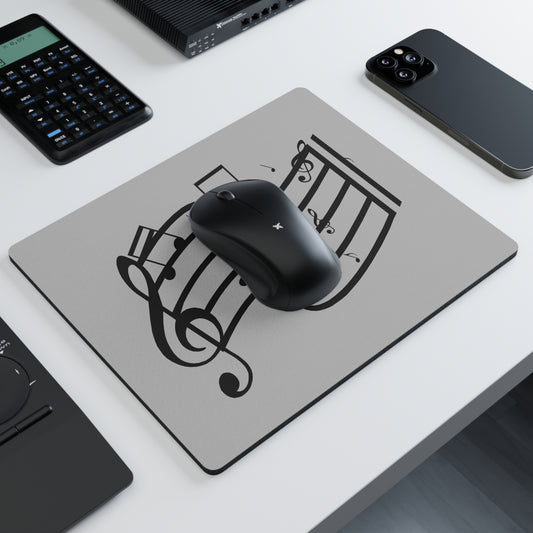 Music Notes Rectangular Mouse Pad – Treble Clef & Staff Desk Mat for Musicians